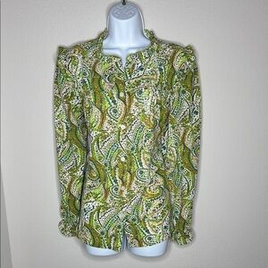 Green Paisley Women's Blouse